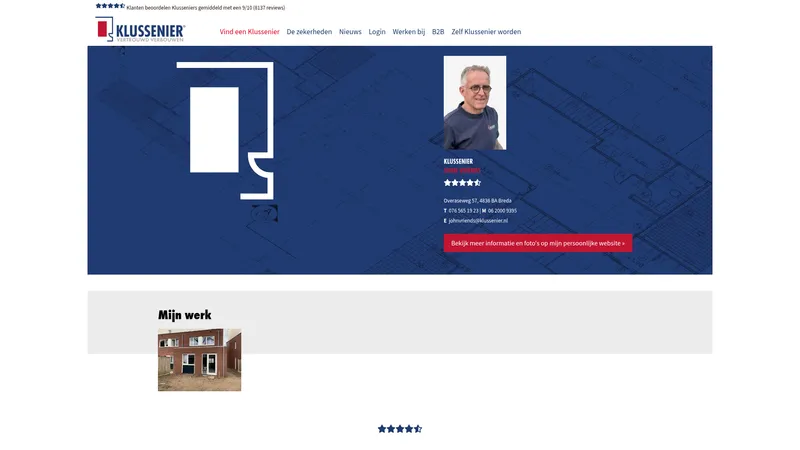 Website van Klussenier John Vriends
