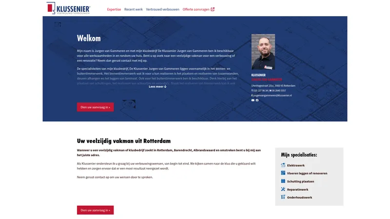 Website van Klussenier Jurgen van Gammeren ðŸ›