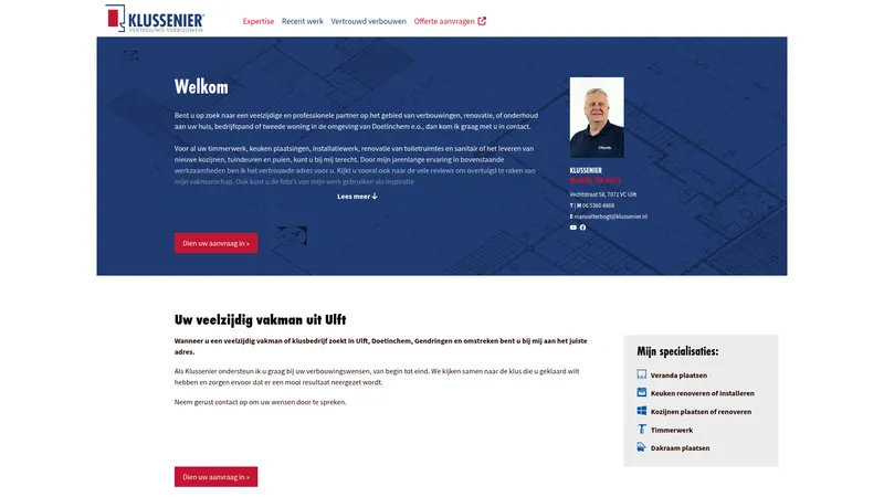 Website van Klussenier Manuel ter Bogt