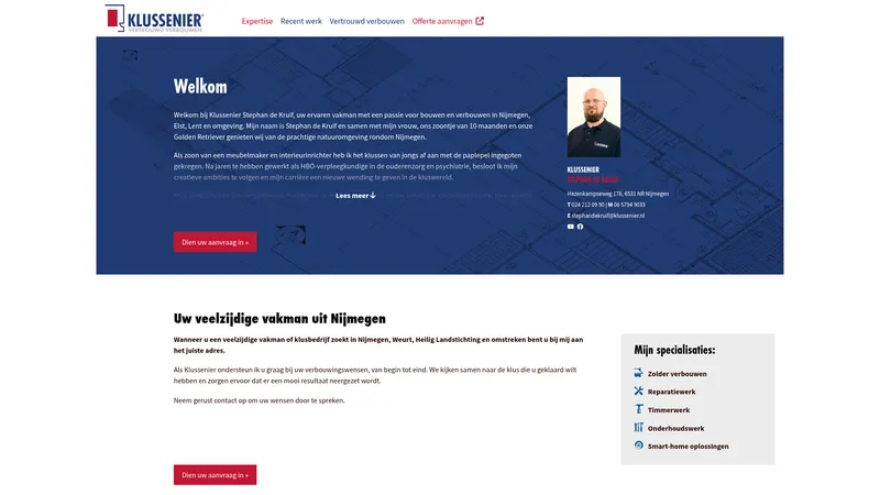 Website van Klussenier Stephan de Kruif 🛠