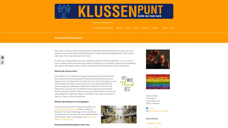 Website van Klussenpunt