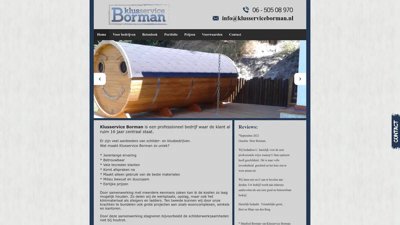 Website van Klusservice Borman