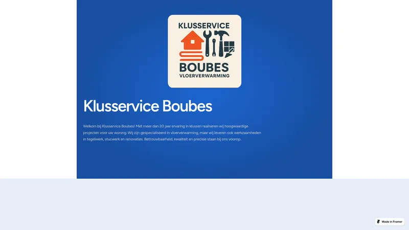 Website van Klusservice Boubes