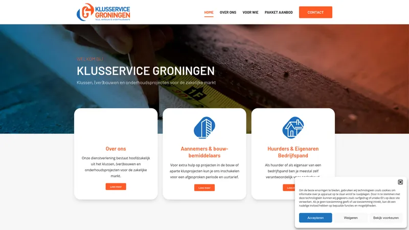 Website van Klusservice Groningen