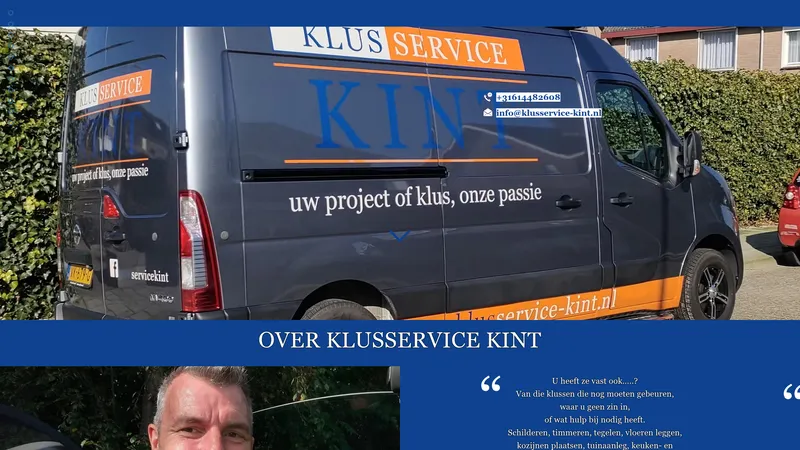 Website van Klusservice Kint