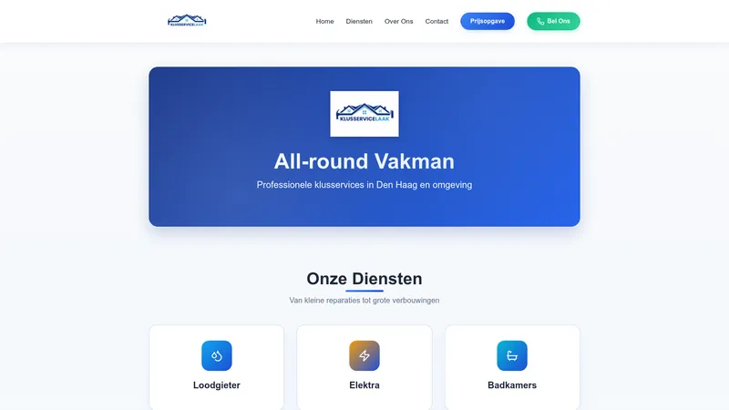 Website van Klusservice Laak