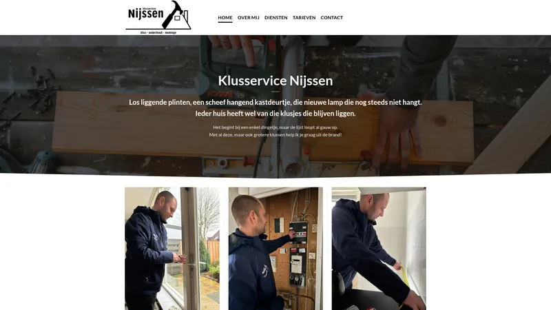 Website van Klusservice Nijssen