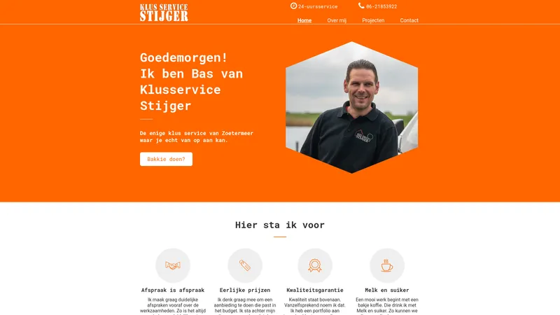 Website van Klusservice Stijger