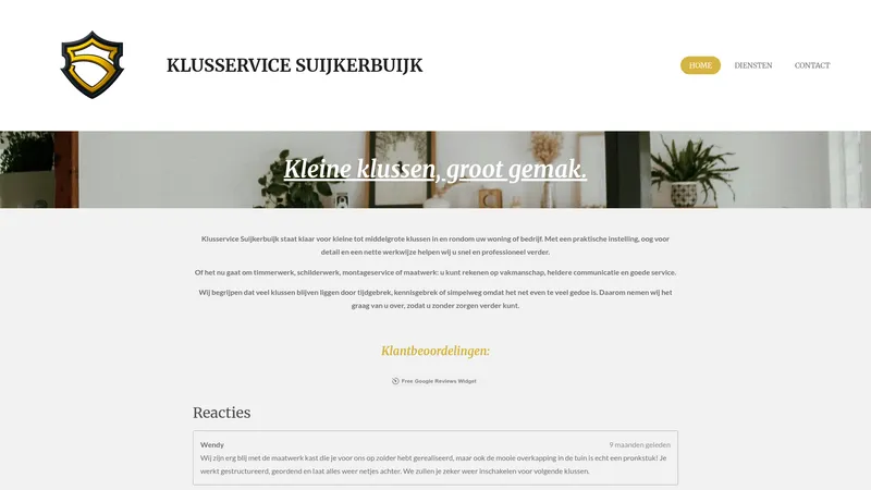 Website van Klusservice Suijkerbuijk