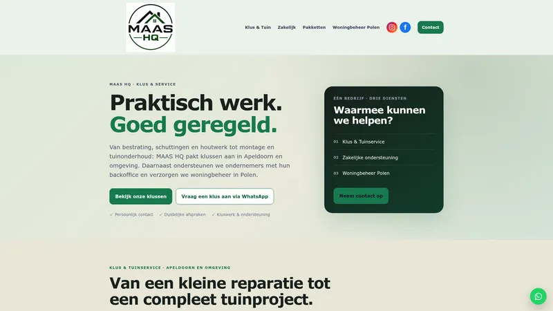 Website van Maas HQ