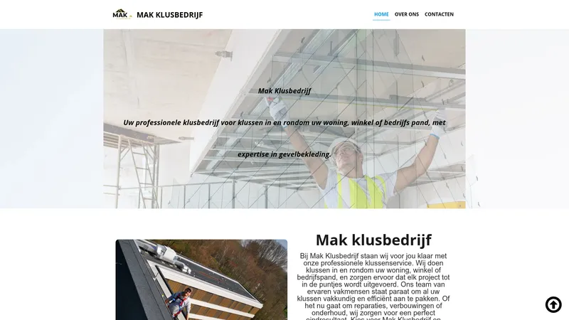 Website van Mak klusbedrijf