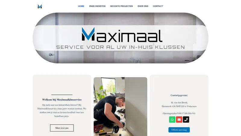 Website van Maximaalklusservice