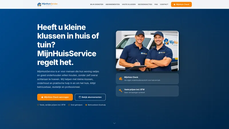 Website van MijnHuisService