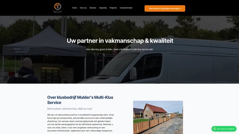 Website van Mulder's multi-klus service