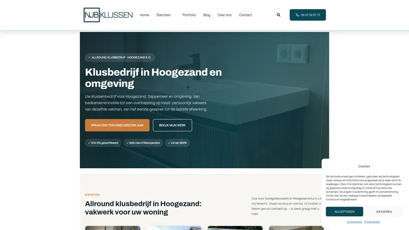 Website van NJB Klussen