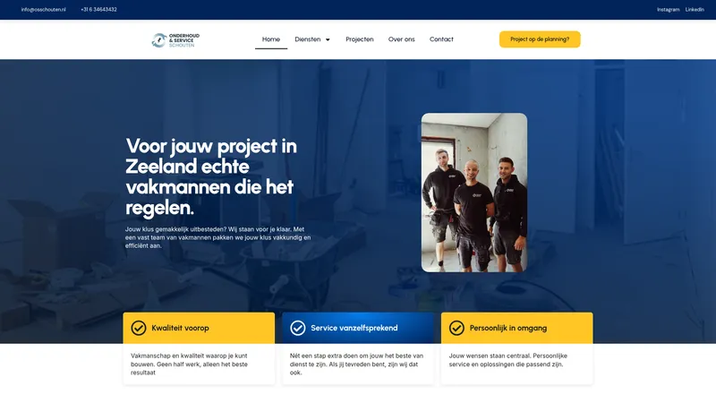 Website van Onderhoud & Service Schouten