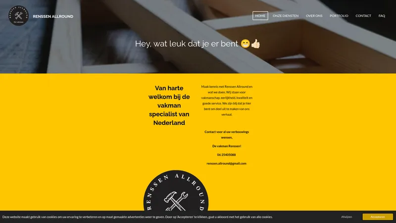 Website van Renssen Allround