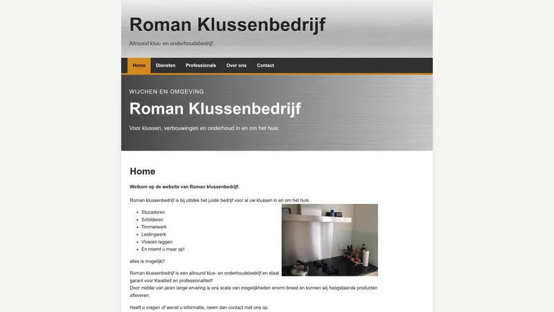 Website van Roman Klussenbedrijf🛠