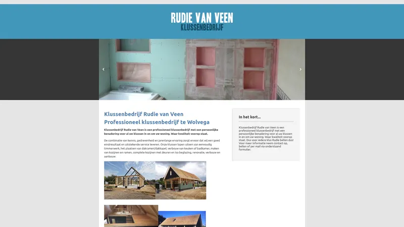 Website van Rudie van Veen Klussenbedrijf