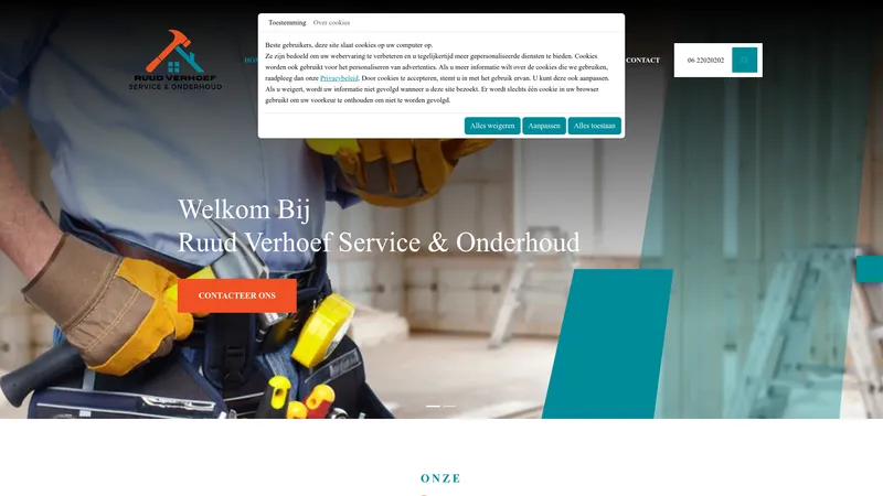 Website van Ruud Verhoef Service & Onderhoud