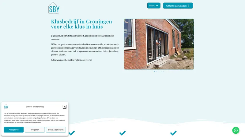 Website van SBY Klussen