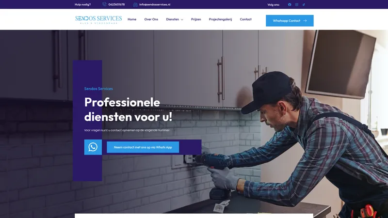 Website van Sendos services