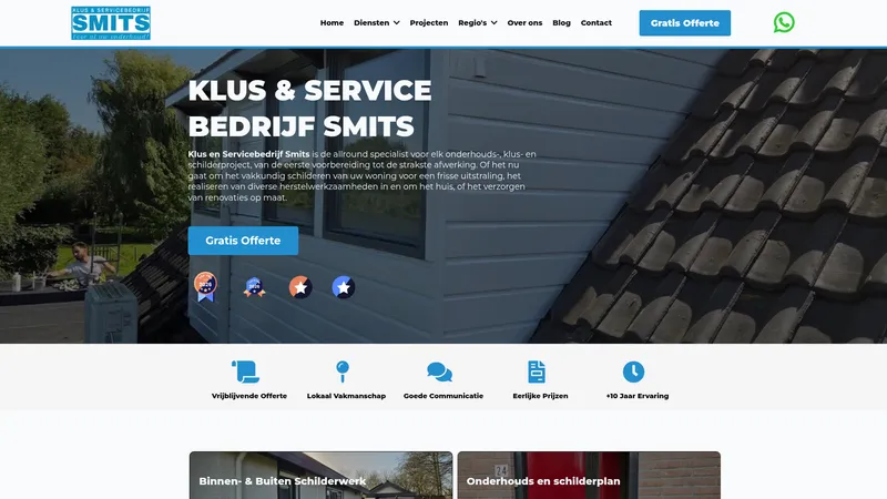 Website van Smits Vastgoedonderhoud
