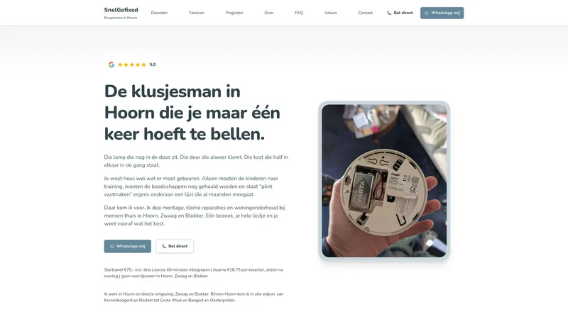 Website van SnelGefixed