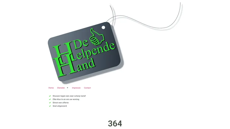 Website van Stichting De Helpende Hand