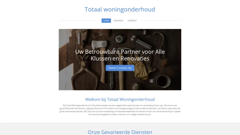 Website van Totaal Woning Onderhoud