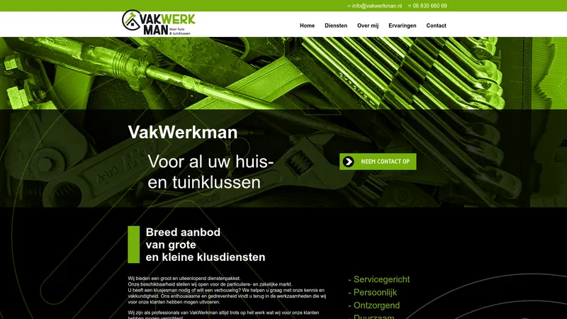 Website van VakWerkman