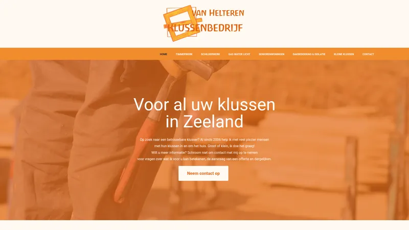 Website van Van Helteren Klussenbedrijf🛠