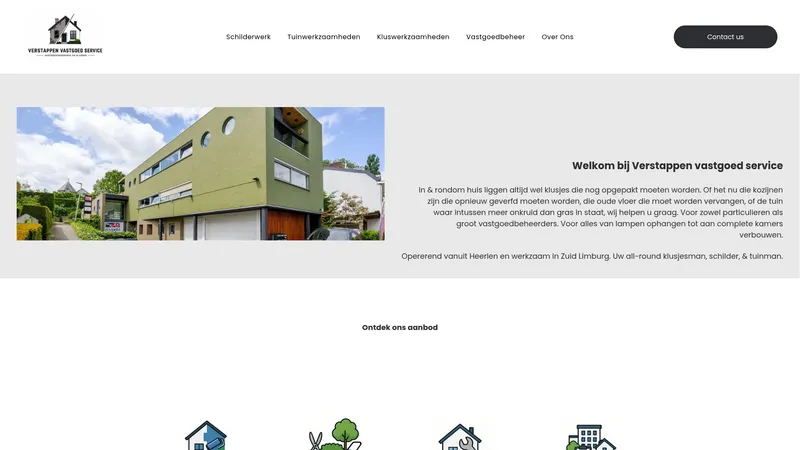 Website van Verstappen Vastgoed Service