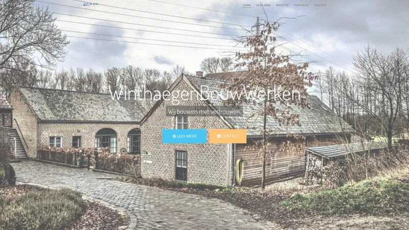 Website van Winthaegen Bouwwerken