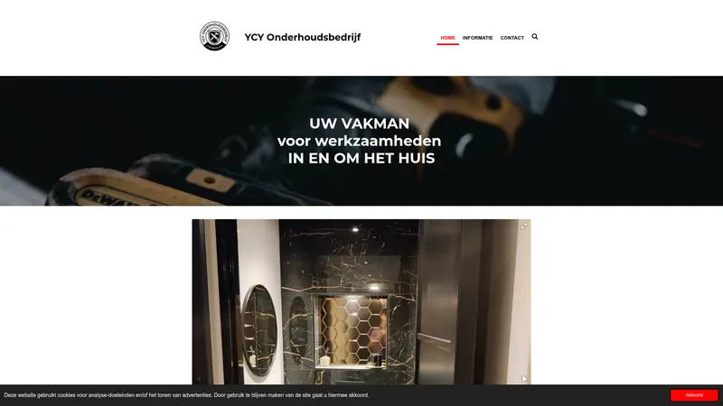 Website van YCY onderhoudsbedrijf